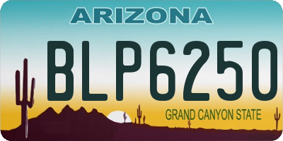 AZ license plate BLP6250