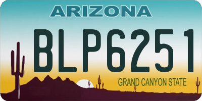 AZ license plate BLP6251