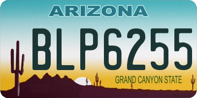 AZ license plate BLP6255