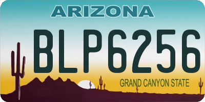 AZ license plate BLP6256
