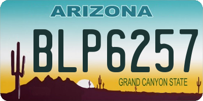 AZ license plate BLP6257