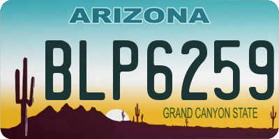 AZ license plate BLP6259