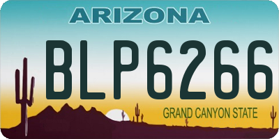 AZ license plate BLP6266