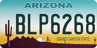 AZ license plate BLP6268