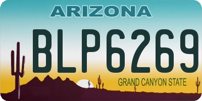 AZ license plate BLP6269