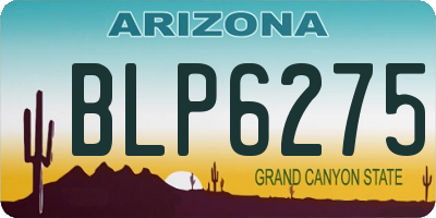 AZ license plate BLP6275