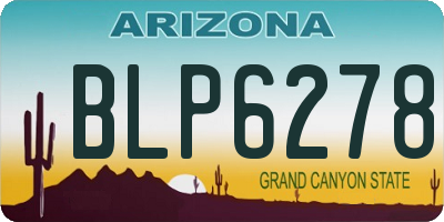 AZ license plate BLP6278