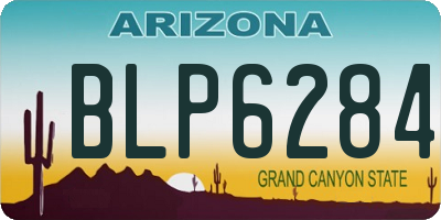 AZ license plate BLP6284