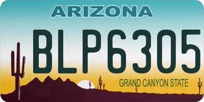 AZ license plate BLP6305