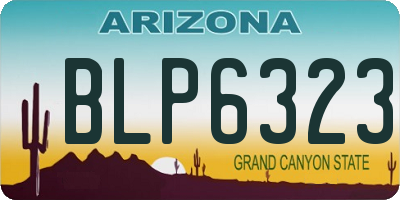 AZ license plate BLP6323