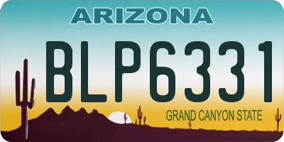 AZ license plate BLP6331