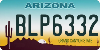 AZ license plate BLP6332