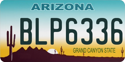 AZ license plate BLP6336