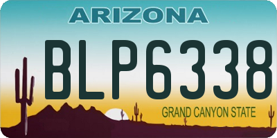 AZ license plate BLP6338