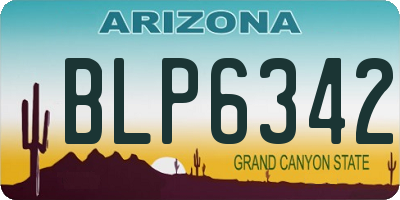 AZ license plate BLP6342