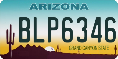 AZ license plate BLP6346