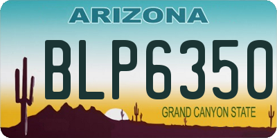 AZ license plate BLP6350