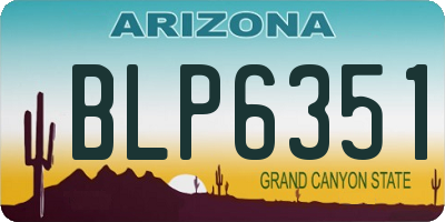 AZ license plate BLP6351