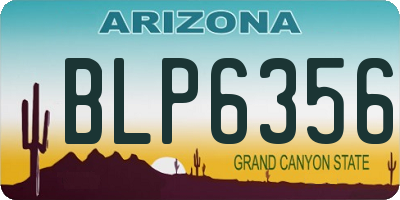 AZ license plate BLP6356