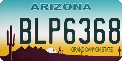 AZ license plate BLP6368