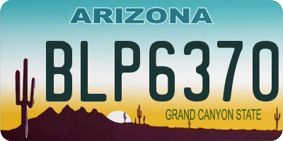 AZ license plate BLP6370