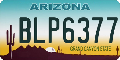 AZ license plate BLP6377