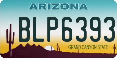 AZ license plate BLP6393