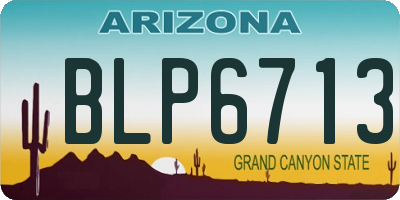 AZ license plate BLP6713