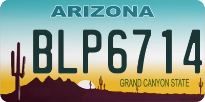 AZ license plate BLP6714