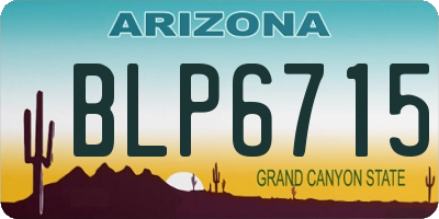 AZ license plate BLP6715