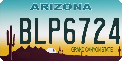 AZ license plate BLP6724