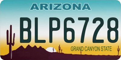 AZ license plate BLP6728