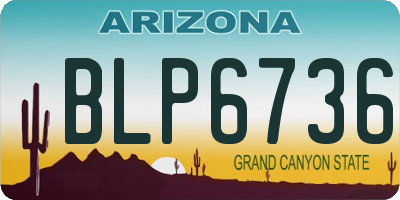 AZ license plate BLP6736
