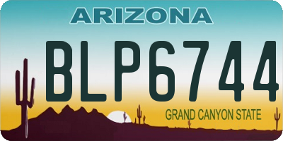 AZ license plate BLP6744