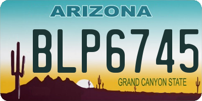 AZ license plate BLP6745