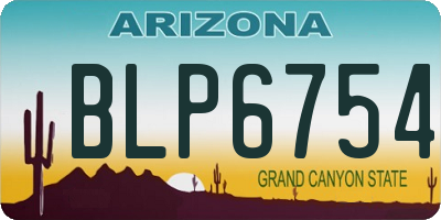 AZ license plate BLP6754