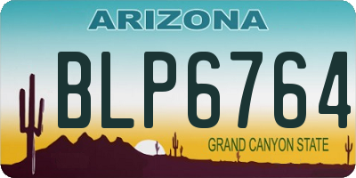 AZ license plate BLP6764
