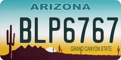 AZ license plate BLP6767
