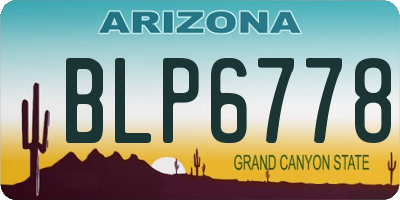 AZ license plate BLP6778