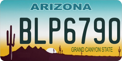 AZ license plate BLP6790