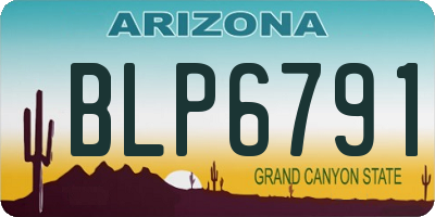 AZ license plate BLP6791