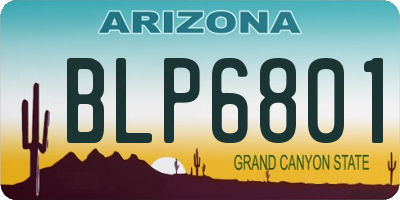 AZ license plate BLP6801