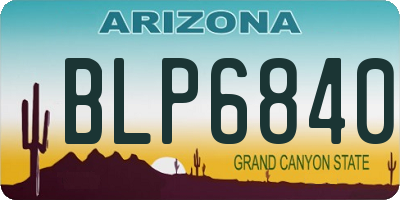 AZ license plate BLP6840