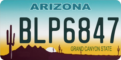 AZ license plate BLP6847