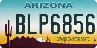 AZ license plate BLP6856