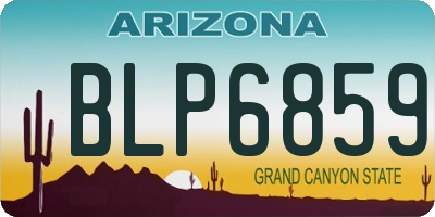 AZ license plate BLP6859