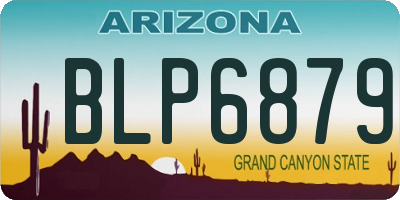 AZ license plate BLP6879