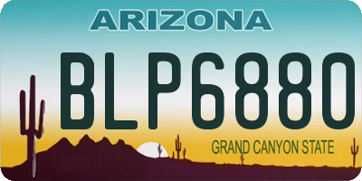 AZ license plate BLP6880