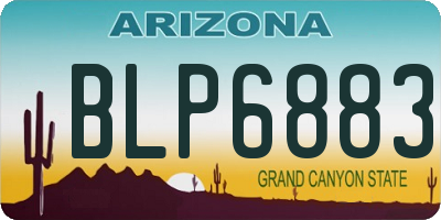 AZ license plate BLP6883