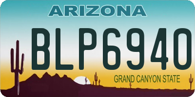 AZ license plate BLP6940